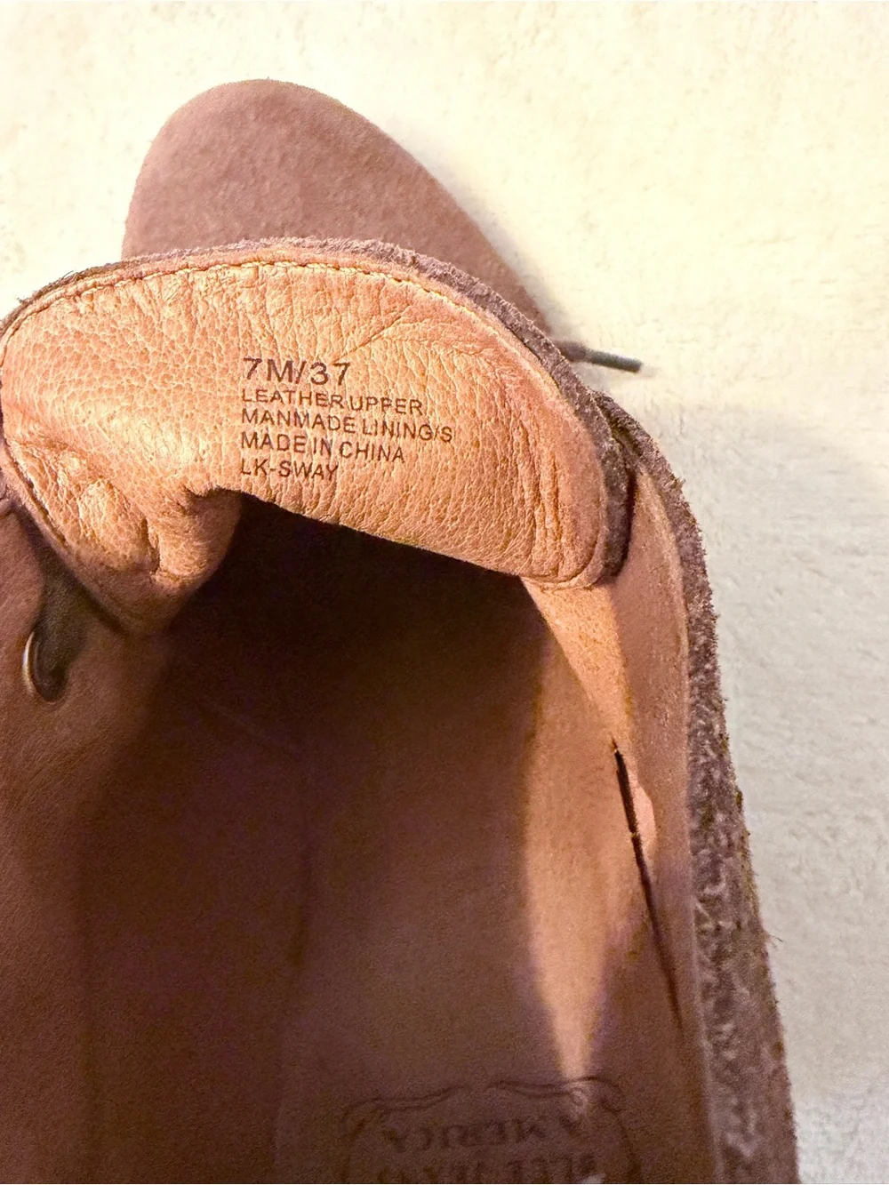 Lucky Brand Sz 7 LK-Sway Oiled Suede Wedge Booties Tobacco Brown Boho Festival